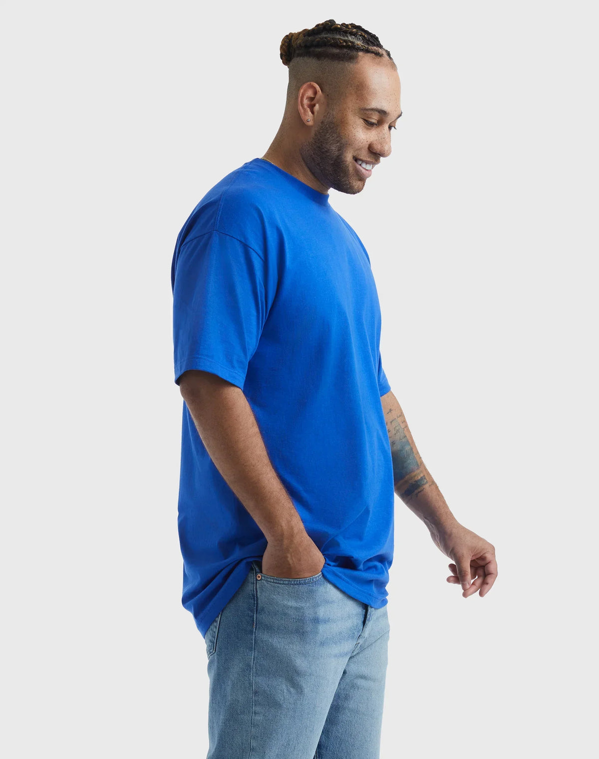 Hanes Beefy-T Men's Heavyweight Cotton T-Shirt (Big & Tall Sizes)