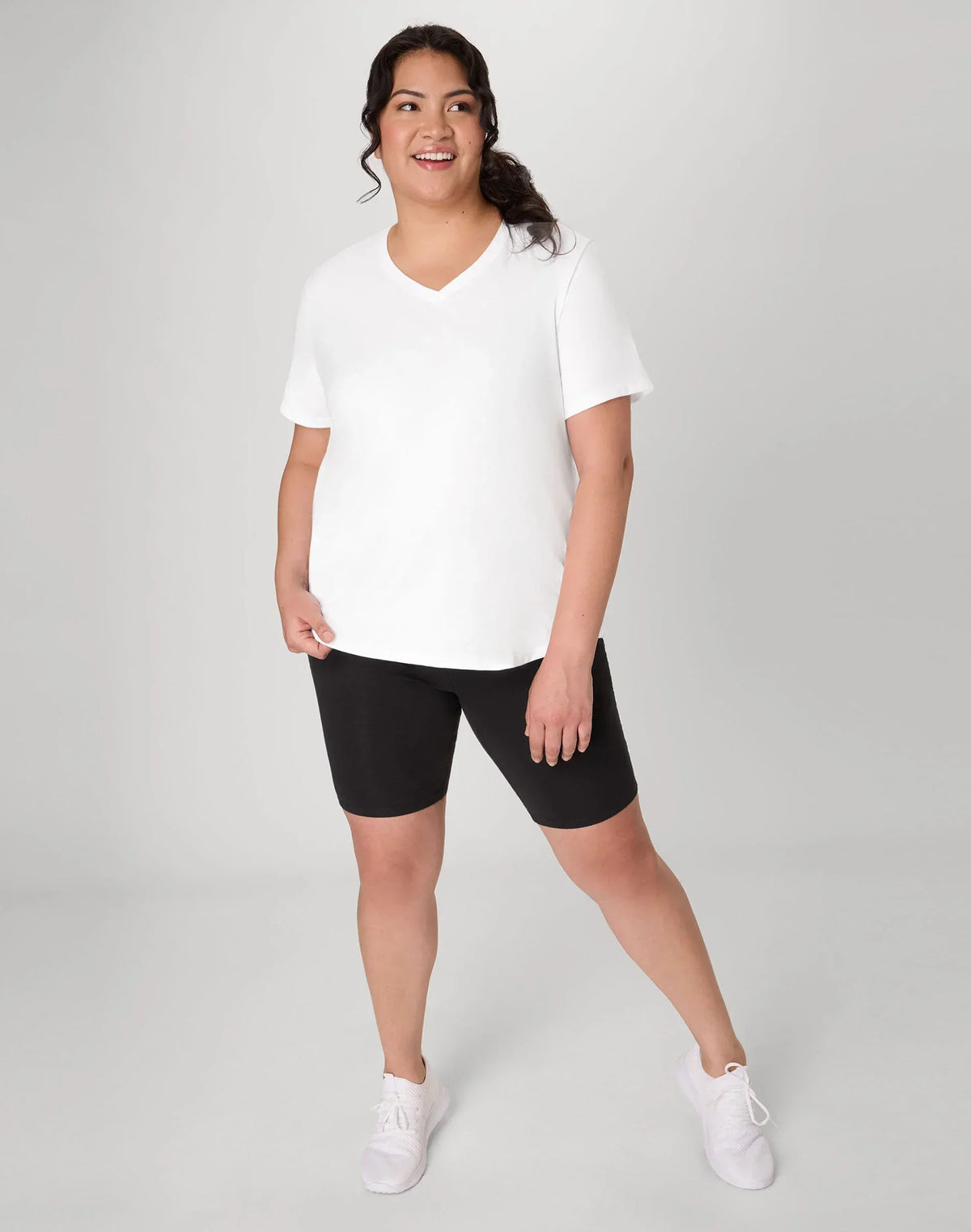Hanes Just My Size Cotton Jersey Short Sleeve V-Neck T-Shirt (Plus Size)