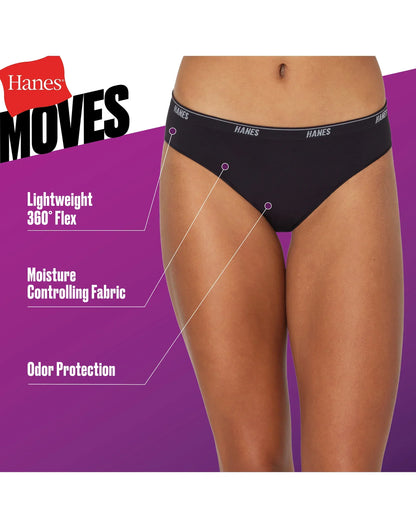Hanes Moves Women&rsquo;s 360 Degree Flex Hipster Underwear, 3-Pack