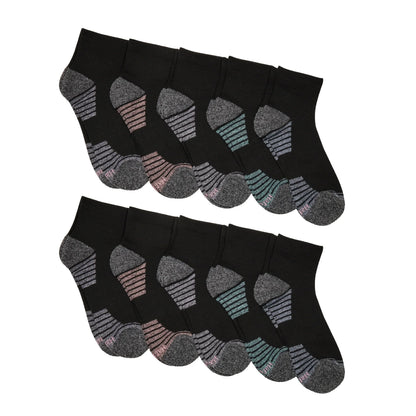Hanes Moves X-Temp Women&rsquo;s Ankle Socks, 10-Pairs, Shoe Sizes 5-9