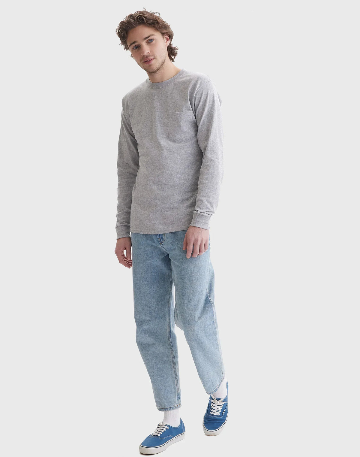 Hanes Authentic Men's Long Sleeve Pocket T-Shirt