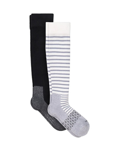 Hanes Absolute Wellness Women's Over-the-Calf Socks, Mild Graduated Compression, 2-Pairs