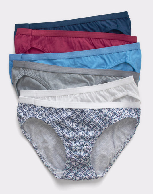 Hanes Ultimate Women's Breathable Cotton Bikini Underwear, 6-Pack