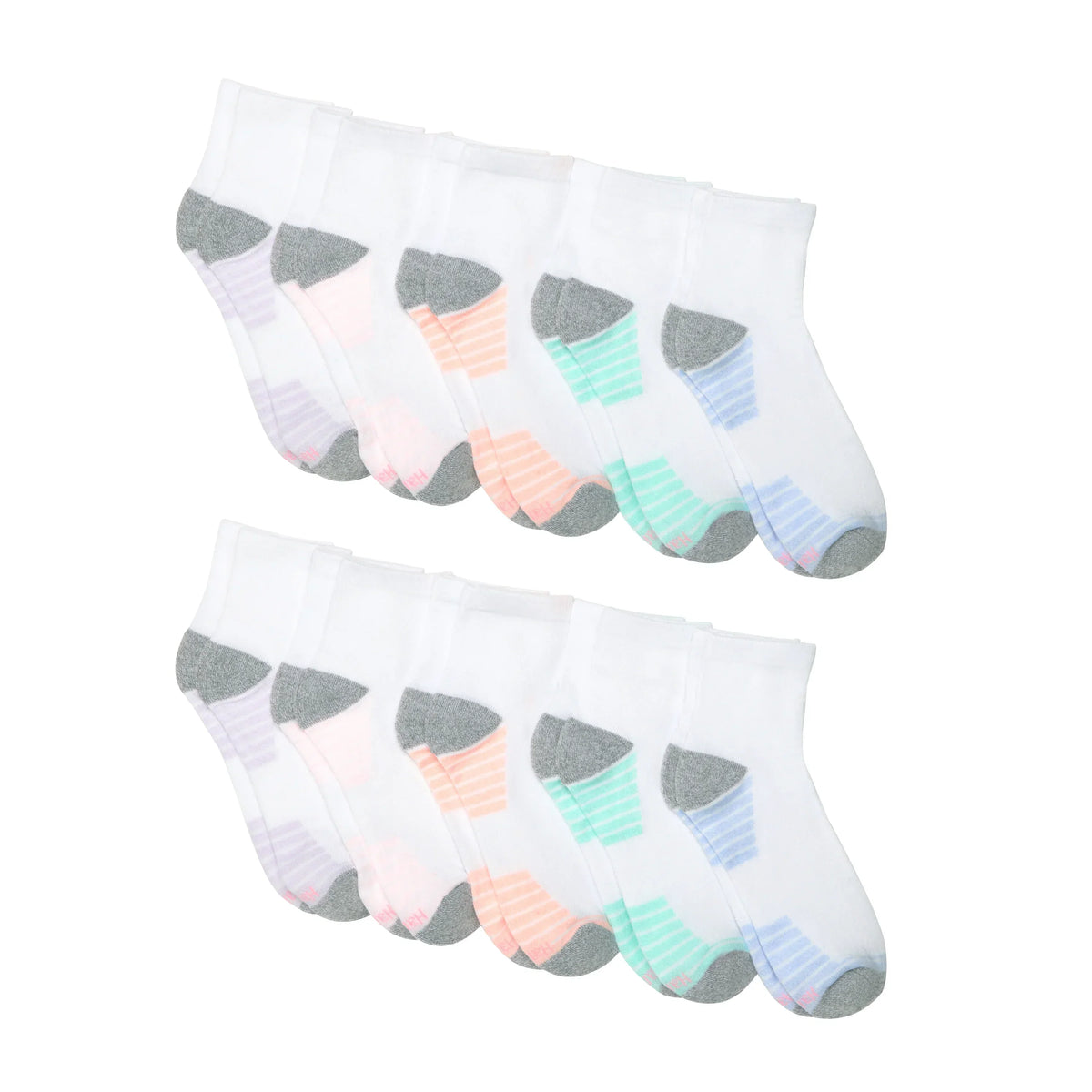 Hanes Moves X-Temp Women&rsquo;s Ankle Socks, 10-Pairs, Shoe Sizes 5-9