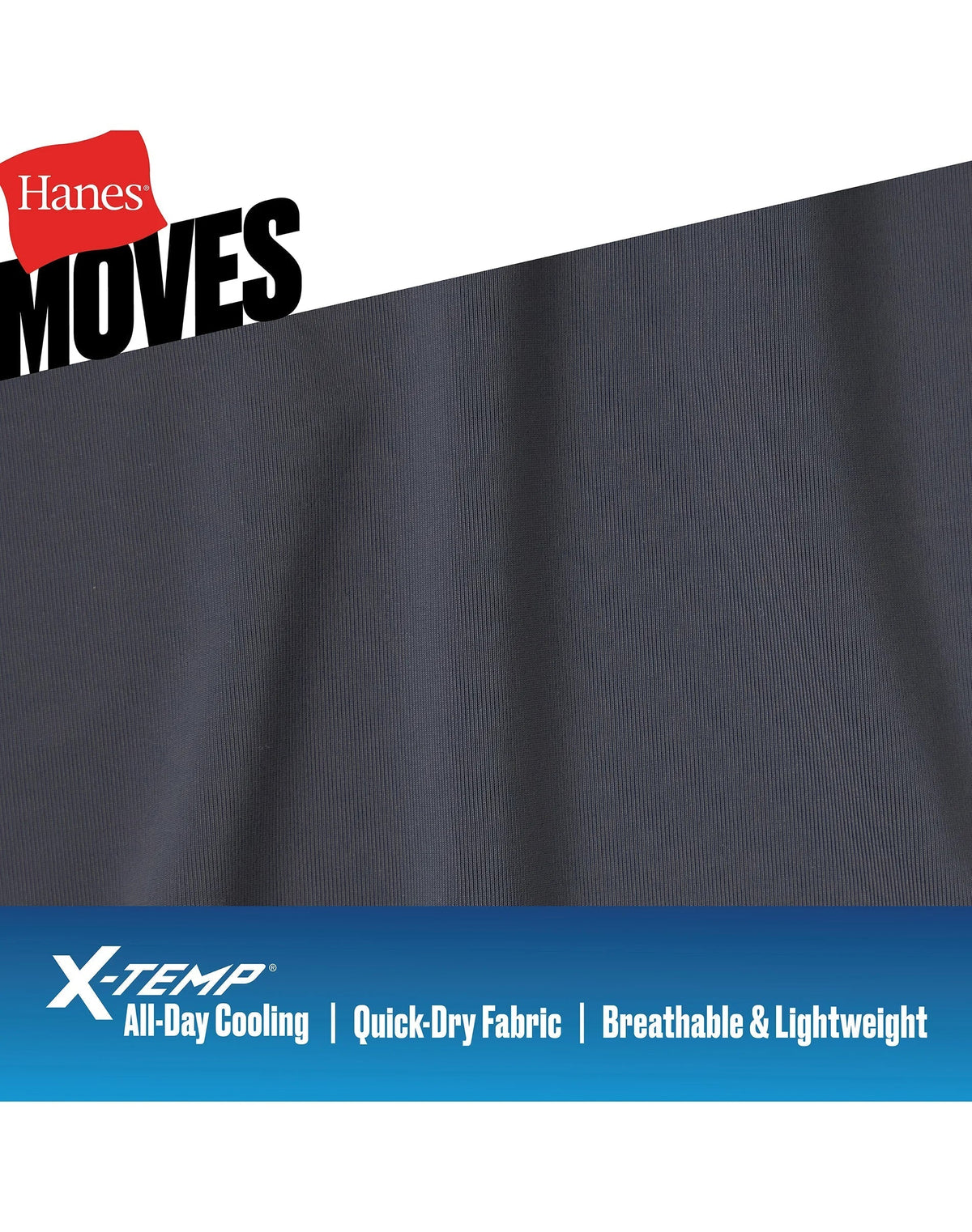 Hanes Moves Ultimate Men&rsquo;s Anti-Chafe Long Leg Boxer Brief Underwear, Total Support Pouch, X-Temp, 4-Pack, 8&rdquo;