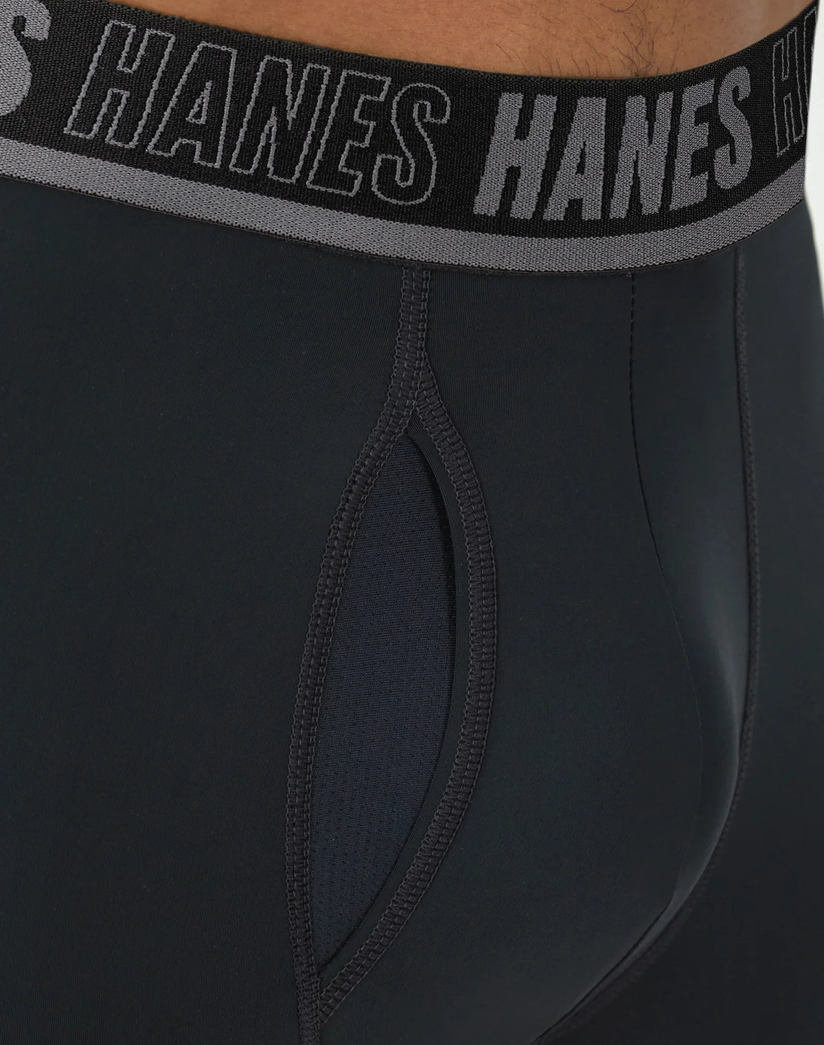 Hanes Moves Ultimate Men&rsquo;s Anti-Chafe Long Leg Boxer Brief Underwear, Total Support Pouch, X-Temp, 4-Pack, 8&rdquo;