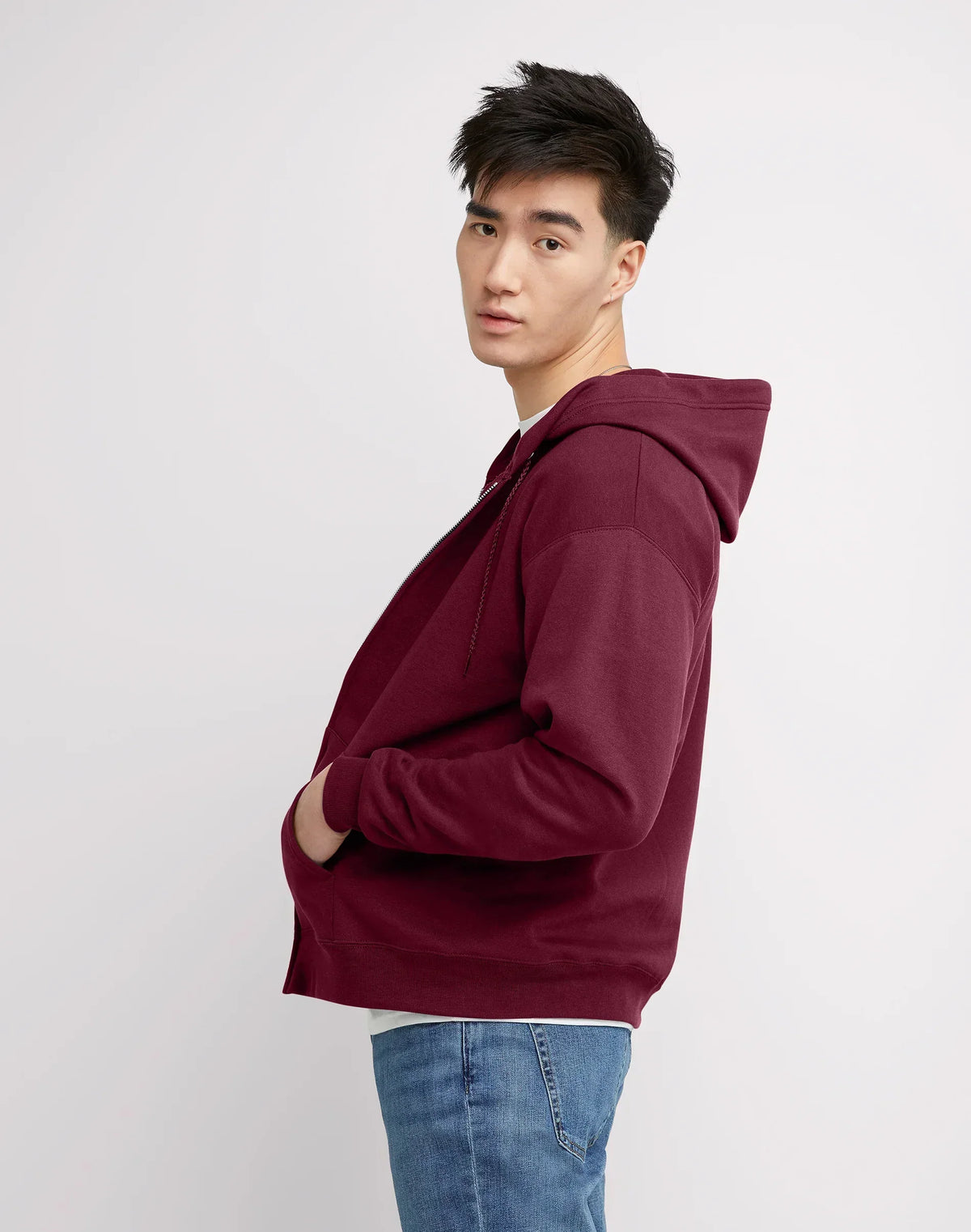 Hanes EcoSmart Unisex Full-Zip Fleece Hoodie